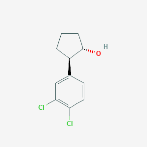 molecular formula C11H12Cl2O B7999337 trans-2-(3,4-Dichlorophenyl)cyclopentanol CAS No. 1443327-83-0