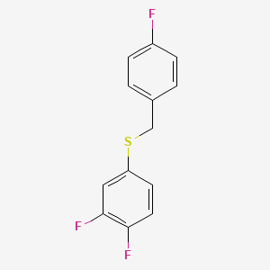 1-Fluoro-4-[(3,4-difluorophenyl)sulfanylmethyl]benzene