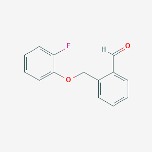 molecular formula C14H11FO2 B7999398 2-((2-Fluorophenoxy)methyl)benzaldehyde 