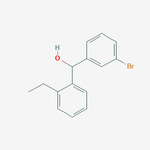 molecular formula C15H15BrO B7999405 3-Bromo-2'-ethylbenzhydrol 