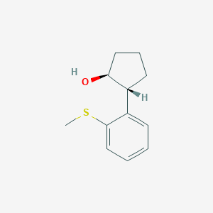 molecular formula C12H16OS B7999410 trans-2-(2-Methylthiophenyl)cyclopentanol 