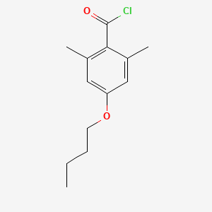 molecular formula C13H17ClO2 B7999484 4-n-Butoxy-2,6-dimethylbenzoyl chloride 