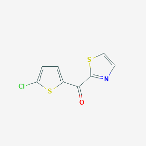 molecular formula C8H4ClNOS2 B7999496 2-(2-Chloro-5-thenoyl)thiazole 