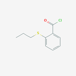 molecular formula C10H11ClOS B7999532 2-(n-Propylthio)benzoyl chloride 