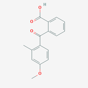 molecular formula C16H14O4 B7999548 2-(4-Methoxy-2-methylbenzoyl)benzoic acid 