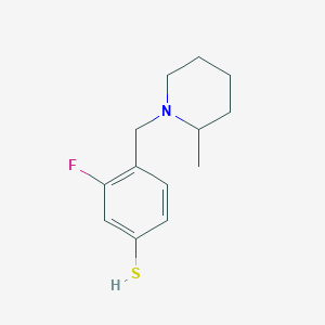 3-Fluoro-4-((2-methylpiperidin-1-yl)methyl)benzenethiol