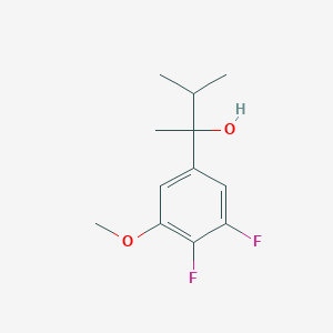 molecular formula C12H16F2O2 B7999580 2-(3,4-Difluoro-5-methoxyphenyl)-3-methyl-butan-2-ol 