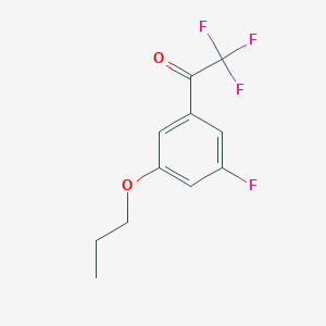 molecular formula C11H10F4O2 B7999606 3'-n-Propoxy-2,2,2,5'-tetrafluoroacetophenone 