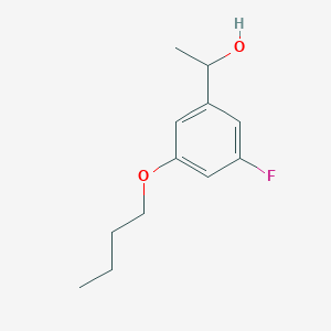 molecular formula C12H17FO2 B7999660 1-(3-Butoxy-5-fluorophenyl)ethanol 