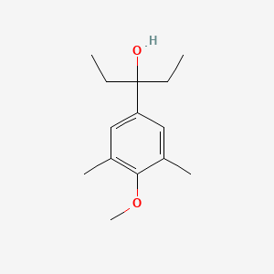 molecular formula C14H22O2 B7999673 3-(3,5-Dimethyl-4-methoxyphenyl)-3-pentanol 