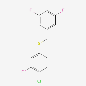 1,3-Difluoro-5-[(4-chloro-3-fluorophenyl)sulfanylmethyl]benzene