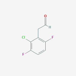 molecular formula C8H5ClF2O B7999695 2-(2-Chloro-3,6-difluorophenyl)acetaldehyde 