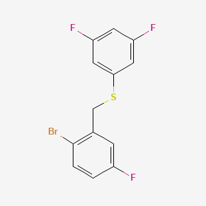 1-Bromo-4-fluoro-2-[(3,5-difluorophenyl)sulfanylmethyl]benzene