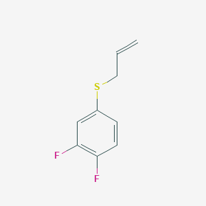 molecular formula C9H8F2S B7999780 1-Allylsulfanyl-3,4-difluorobenzene 