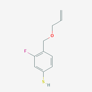 molecular formula C10H11FOS B7999798 4-[(Allyloxy)methyl]-3-fluorothiophenol 