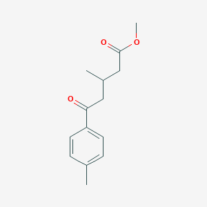 molecular formula C14H18O3 B7999828 Methyl 5-(4-methylphenyl)-3-methyl-5-oxovalerate CAS No. 1443350-42-2