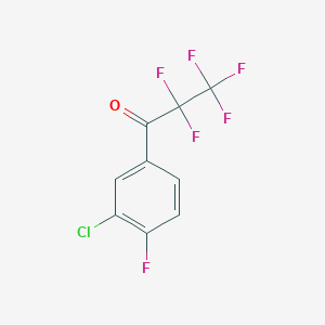 molecular formula C9H3ClF6O B7999830 3'-Chloro-2,2,3,3,3,4'-hexafluoropropiophenone 