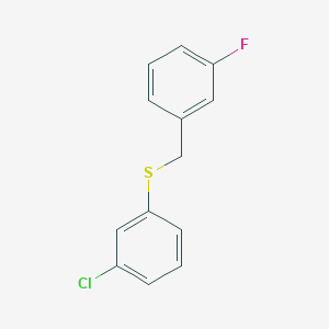 1-Fluoro-3-[(3-chlorophenyl)sulfanylmethyl]benzene