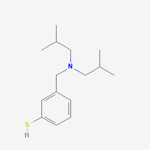 molecular formula C15H25NS B7999842 3-((Diisobutylamino)methyl)benzenethiol 