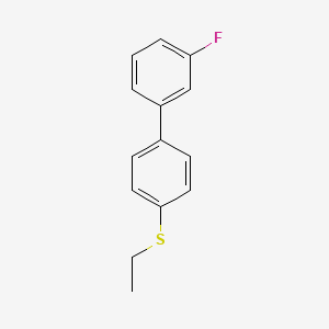 Ethyl 4-(3-fluorophenyl)phenyl sulfide