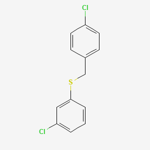 1-Chloro-4-[(3-chlorophenyl)sulfanylmethyl]benzene