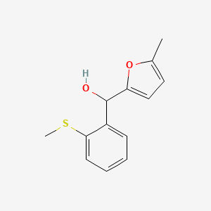 molecular formula C13H14O2S B7999903 5-Methyl-2-furyl-(2-methylthiophenyl)methanol CAS No. 1443350-29-5