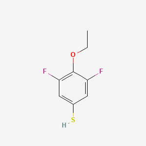 molecular formula C8H8F2OS B7999933 3,5-Difluoro-4-ethoxythiophenol 