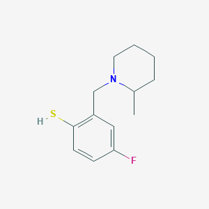 4-Fluoro-2-((2-methylpiperidin-1-yl)methyl)benzenethiol