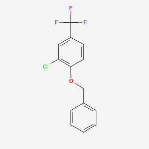 molecular formula C14H10ClF3O B7999957 4-Benzyloxy-3-chloro-benzotrifluoride 