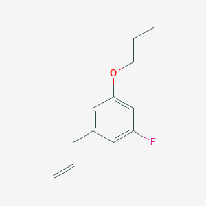 molecular formula C12H15FO B7999965 3-(5-Fluoro-3-n-propoxyphenyl)-1-propene 