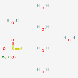 molecular formula H12MgO9S2 B080000 Magnesium thiosulfate hexahydrate CAS No. 13446-30-5