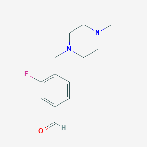 molecular formula C13H17FN2O B8000000 3-Fluoro-4-[(4-methylpiperazino)methyl]benzaldehyde CAS No. 1443305-58-5