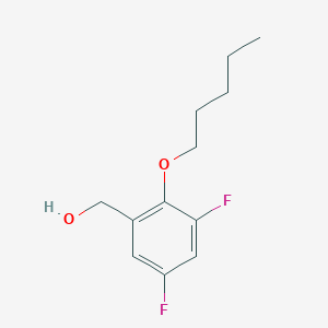 molecular formula C12H16F2O2 B8000030 3,5-Difluoro-2-n-pentoxybenzyl alcohol 