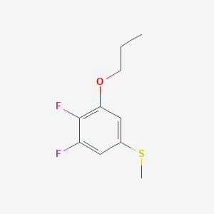 molecular formula C10H12F2OS B8000057 4,5-Difluoro-3-n-propoxyphenyl methyl sulfide 