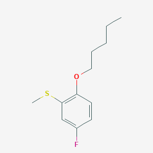 molecular formula C12H17FOS B8000060 5-Fluoro-2-n-pentoxyphenyl methyl sulfide 