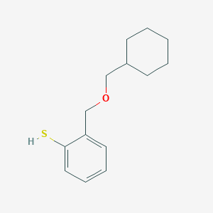 molecular formula C14H20OS B8000152 2-[(Cyclohexanemethoxy)methyl]thiophenol 