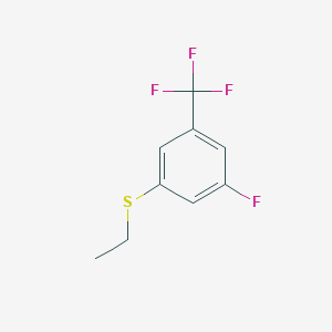 molecular formula C9H8F4S B8000158 Ethyl(3-fluoro-5-(trifluoromethyl)phenyl)sulfane 