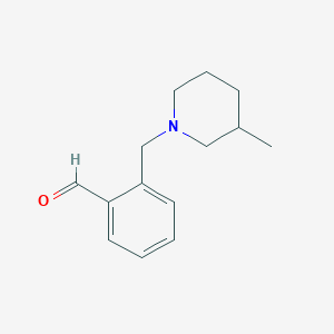 molecular formula C14H19NO B8000191 2-((3-Methylpiperidin-1-yl)methyl)benzaldehyde 