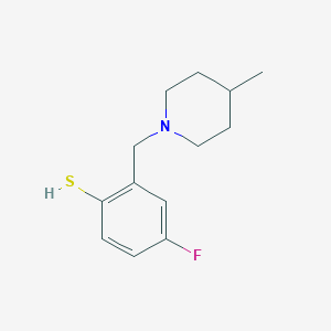 4-Fluoro-2-((4-methylpiperidin-1-yl)methyl)benzenethiol