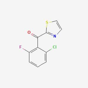 molecular formula C10H5ClFNOS B8000271 2-(2-Chloro-6-fluorobenzoyl)thiazole 