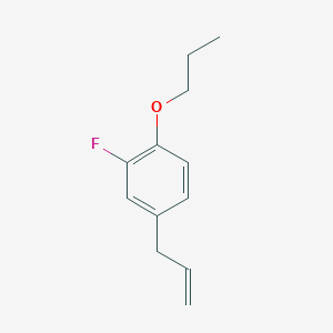 molecular formula C12H15FO B8000287 4-Allyl-2-fluoro-1-propoxybenzene 