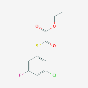 molecular formula C10H8ClFO3S B8000301 Ethyl 2-(3-chloro-5-fluorophenyl)sulfanyl-2-oxo-acetate CAS No. 1443342-99-1