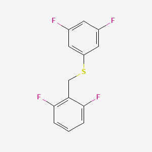 1,3-Difluoro-2-[(3,5-difluorophenyl)sulfanylmethyl]benzene