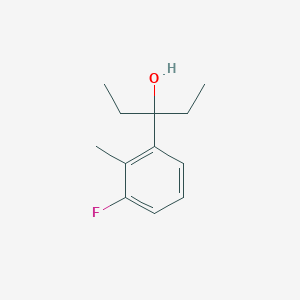 molecular formula C12H17FO B8000326 3-(3-Fluoro-2-methylphenyl)-3-pentanol 