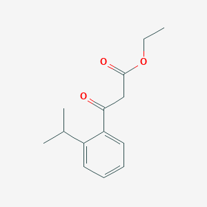 molecular formula C14H18O3 B8000327 Ethyl 3-(2-isopropylphenyl)-3-oxopropanoate 