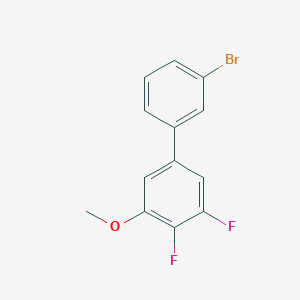 molecular formula C13H9BrF2O B8000351 3-Bromo-3',4'-difluoro-5'-methoxybiphenyl 