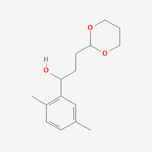 1-(2,5-Dimethylphenyl)-3-[2-(1,3-dioxanyl)]-1-propanol