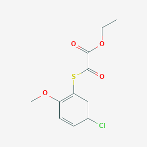 molecular formula C11H11ClO4S B8000370 Ethyl 2-(3-chloro-6-methoxyphenyl)sulfanyl-2-oxo-acetate 