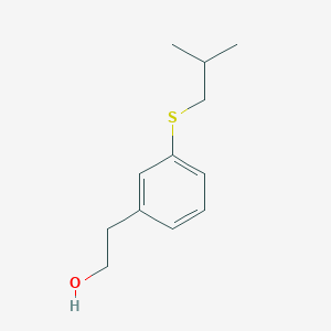 molecular formula C12H18OS B8000375 3-(iso-Butylthio)phenethyl alcohol 