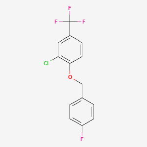 3-Chloro-4-[(4-fluorophenyl)methoxy]benzotrifluoride